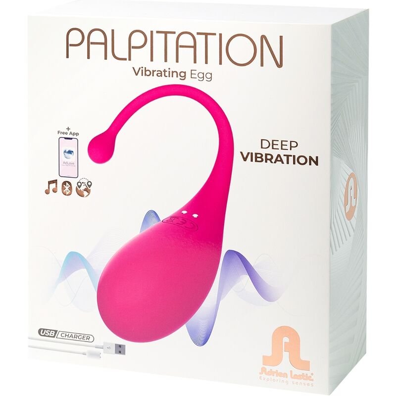 ADRIEN LASTIC - PALPITATION HUEVO VIBRADOR ROSA - APP GRATUITA - JUGUETES BIENESTAR - El Arte del Placer
