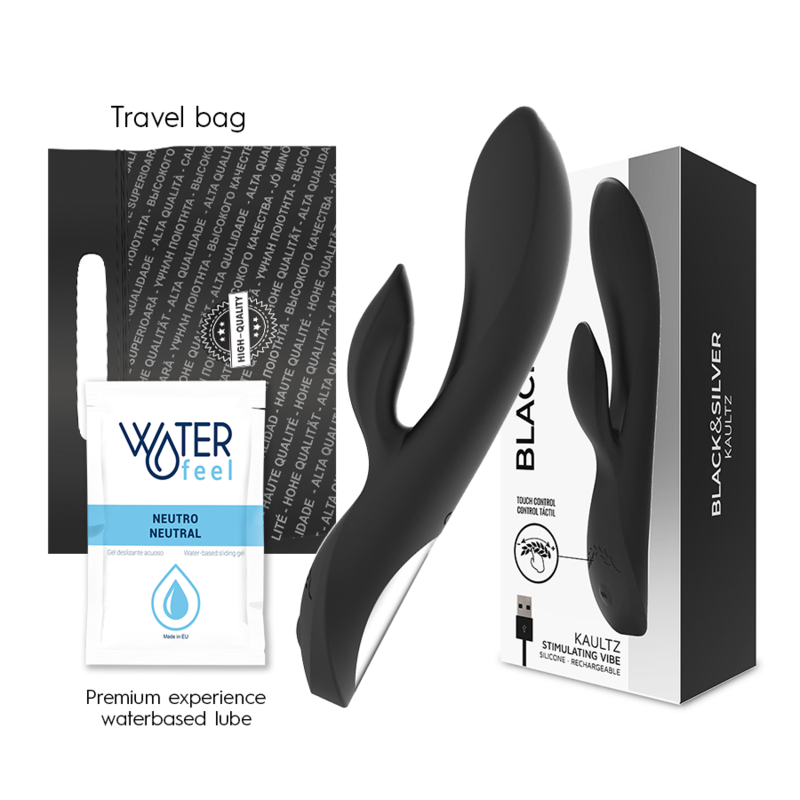 BLACK&SILVER - KAULTZ VIBRADOR CONTROL TOUCH - JUGUETES BIENESTAR - El Arte del Placer
