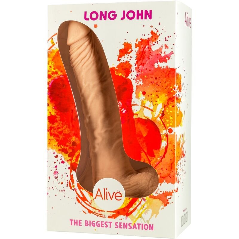 ALIVE - LONG JOHN PENE REALÍSTICO 21.8 CM - Dildos sin Vibración - El Arte del Placer