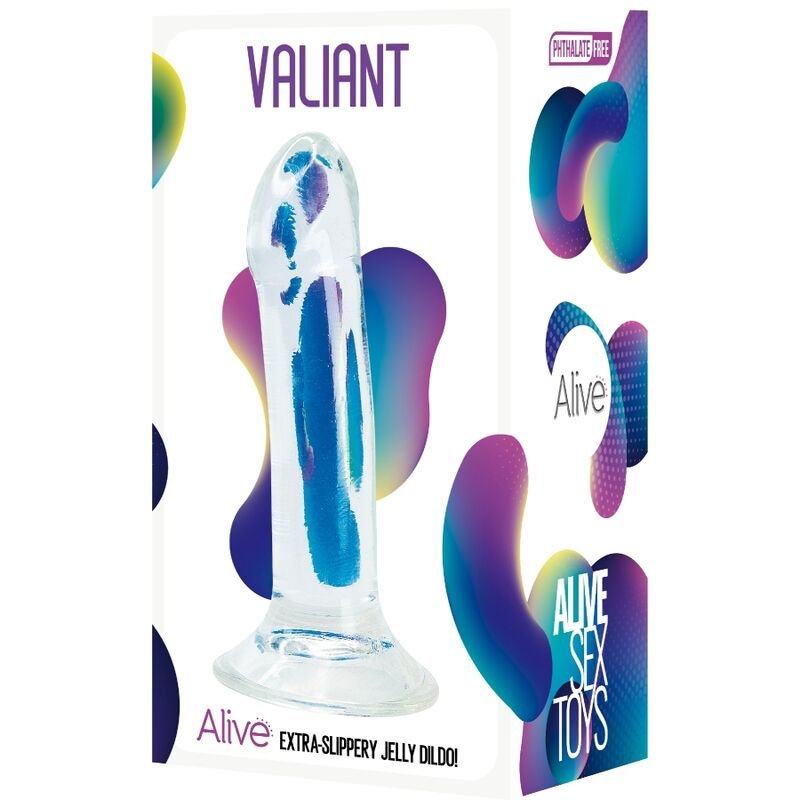 ALIVE - VALIANT PENE REALÍSTICO TRANSPARENTE 16 CM - Dildos sin Vibración - El Arte del Placer