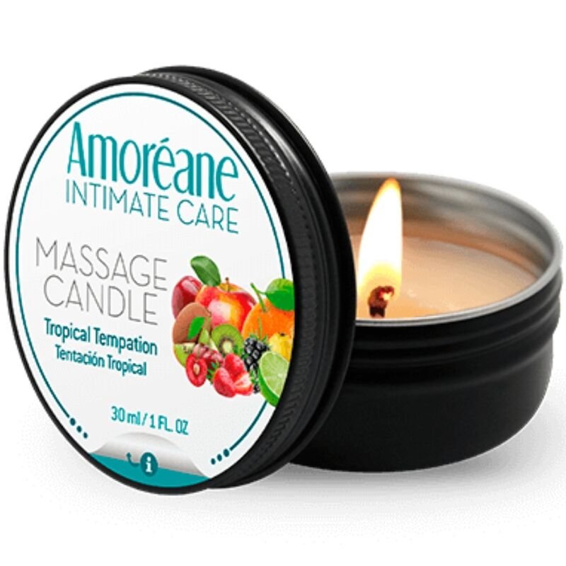 AMOREANE - VELA DE MASAJE TENTACION TROPICAL 30 ML - DROGUERÍA - El Arte del Placer