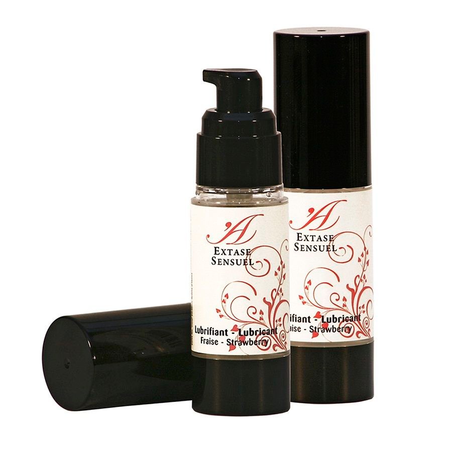EXTASE SENSUAL - LUBRICANTE FRESA 30 ML - Con deliciosos Sabores - El Arte del Placer