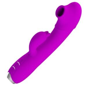 PRETTY LOVE - REGINA VIBRADOR-SUCCIONADOR RECARGABLE MORADO - JUGUETES BIENESTAR - El Arte del Placer