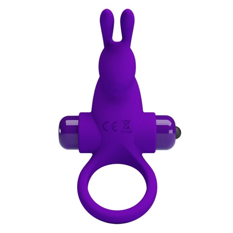 PRETTY LOVE - ANILLO VIBRADOR I CONEJO PARA PENE MORADO - Accesorios para el pene - El Arte del Placer