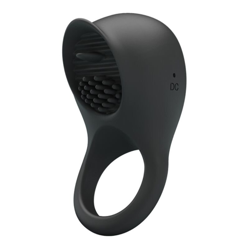 PRETTY LOVE - ANILLO VIBRADOR PARA PENE CON LENGUA NEGRO - Accesorios para el pene - El Arte del Placer