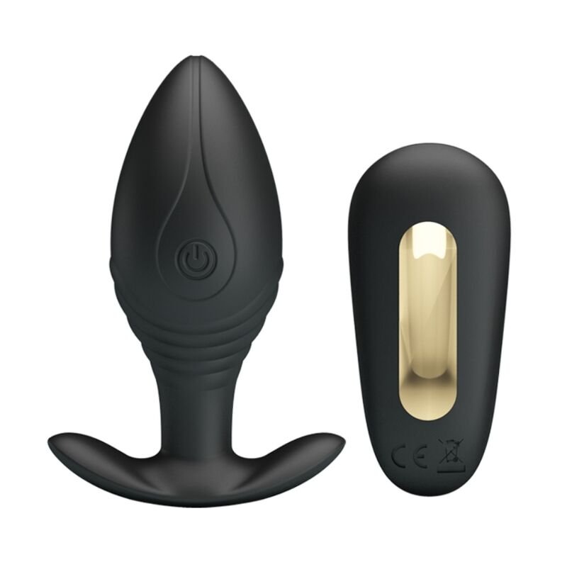 PRETTY LOVE - REGINA PLUG ANAL VIBRADOR RECARGABLE NEGRO - Anal - El Arte del Placer