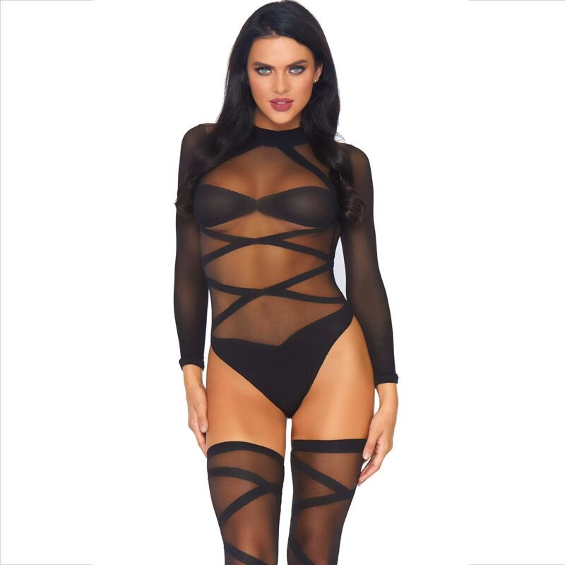 LEG AVENUE - SET 2 PIEZAS BODY + MEDIAS - Conjunto de lencería sexy - El Arte del Placer