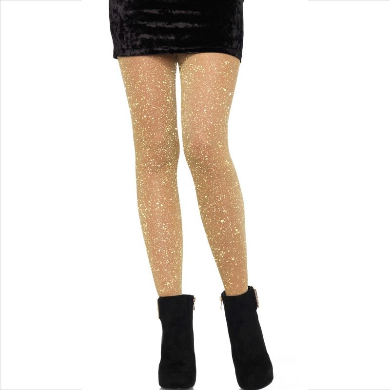 LEG AVENUE - MEDIAS TRANSPARENTES DORADAS - Lencería Mujer - El Arte del Placer