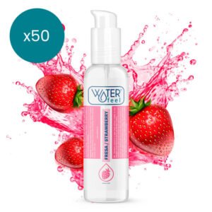 WATERFEEL - LUBRICANTE BASE AGUA FRESA 175 ML PACK 50 UDS - DROGUERÍA - El Arte del Placer