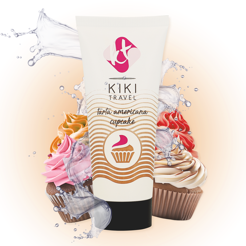 KIKÍ TRAVEL - GEL DESLIZANTE SABOR A TARTA AMERICANA CUPCAKE 50 ML - Con deliciosos Sabores - El Arte del Placer