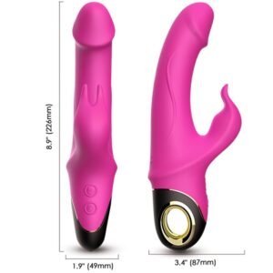ARMONY - METEROR DILDO VIBRADOR RABBIT ROTADOR FUCSIA - JUGUETES BIENESTAR - El Arte del Placer