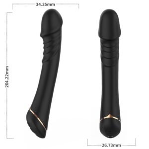 ARMONY - DILDO VIBRADOR SILICONA NEGRO - JUGUETES BIENESTAR - El Arte del Placer