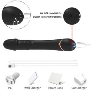 ARMONY - DILDO VIBRADOR SILICONA NEGRO - JUGUETES BIENESTAR - El Arte del Placer