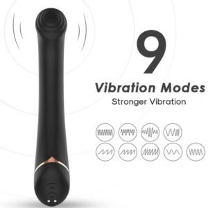 ARMONY - VIBRADOR CABEZA PLANA SILICONA NEGRO - JUGUETES BIENESTAR - El Arte del Placer
