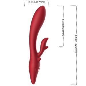 ARMONY - ELK VIBRADOR RABBIT CURVO RED - JUGUETES BIENESTAR - El Arte del Placer