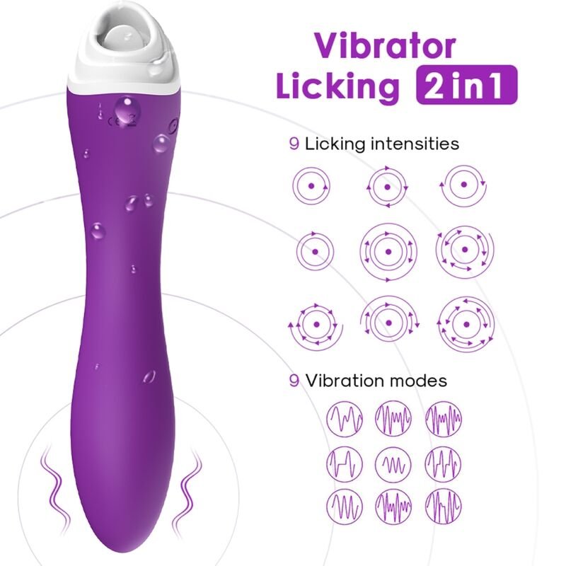 ARMONY - FAIRYLAND ESTIMULADOR CON LENGUA CLITORIS & VIBRADOR VIOLETA - Estimuladores - El Arte del Placer