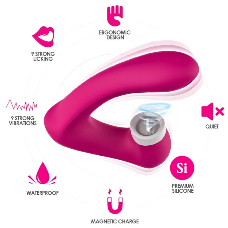 ARMONY – SECRETKISS ESTIMULADOR CON LENGUA CLITORIS & VIBRADOR CURVO - Estimuladores - El Arte del Placer