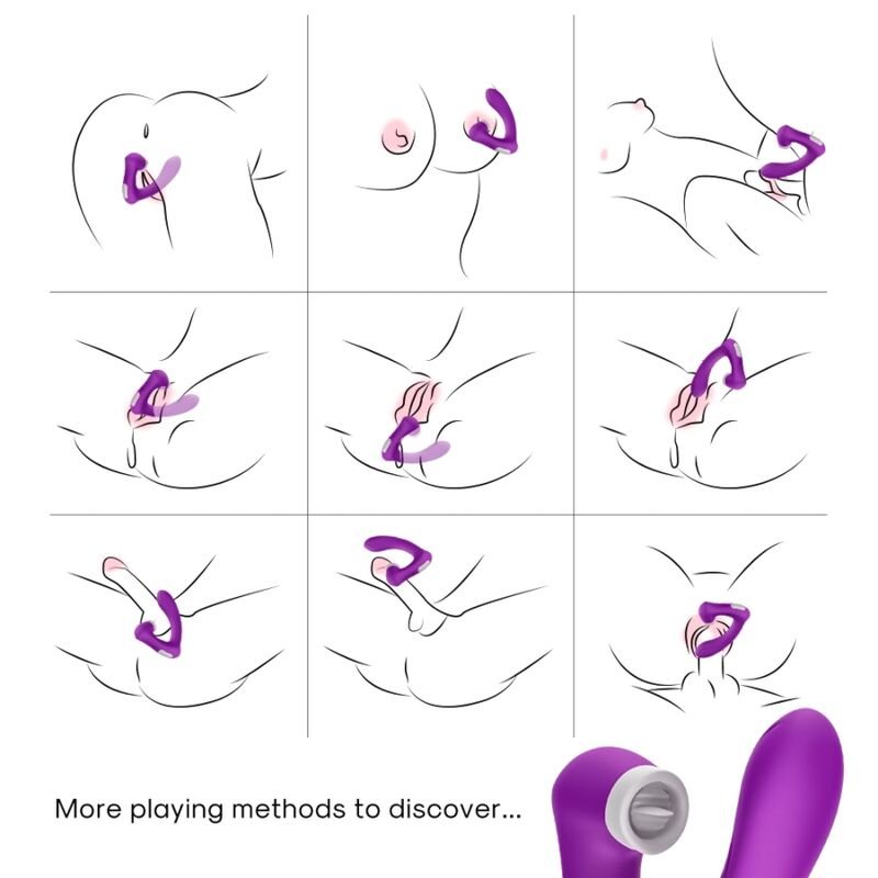 ARMONY – SECRETKISS ESTIMULADOR CON LENGUA CLITORIS & VIBRADOR CURVO - Estimuladores - El Arte del Placer