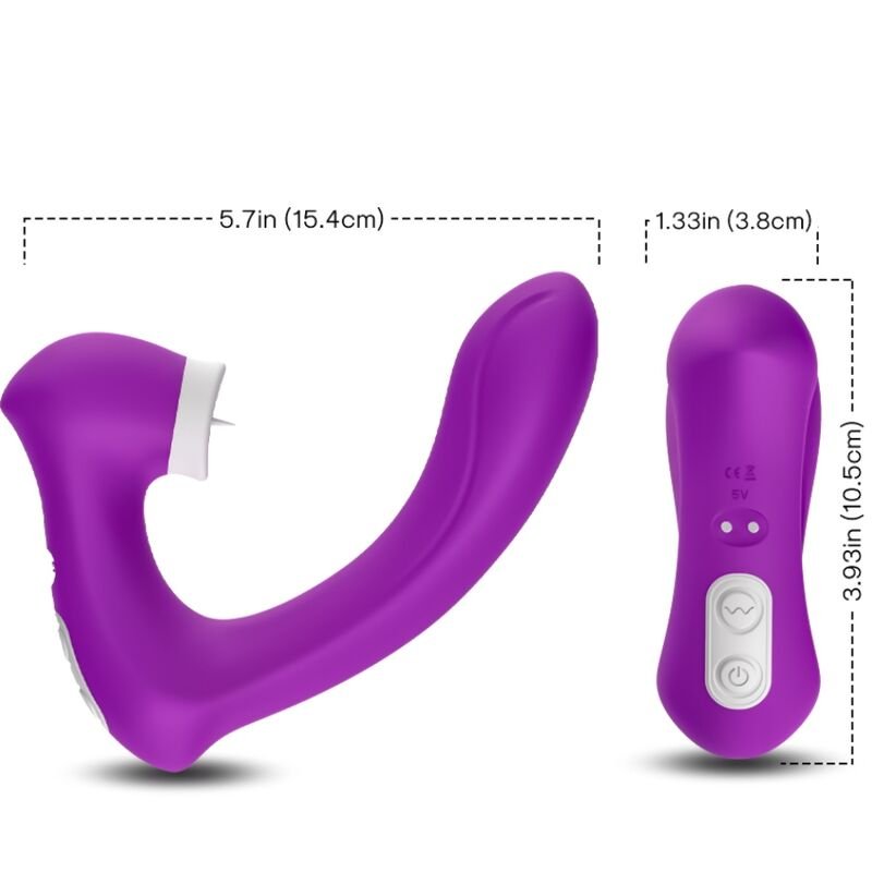 ARMONY – SECRETKISS ESTIMULADOR CON LENGUA CLITORIS & VIBRADOR CURVO - Estimuladores - El Arte del Placer