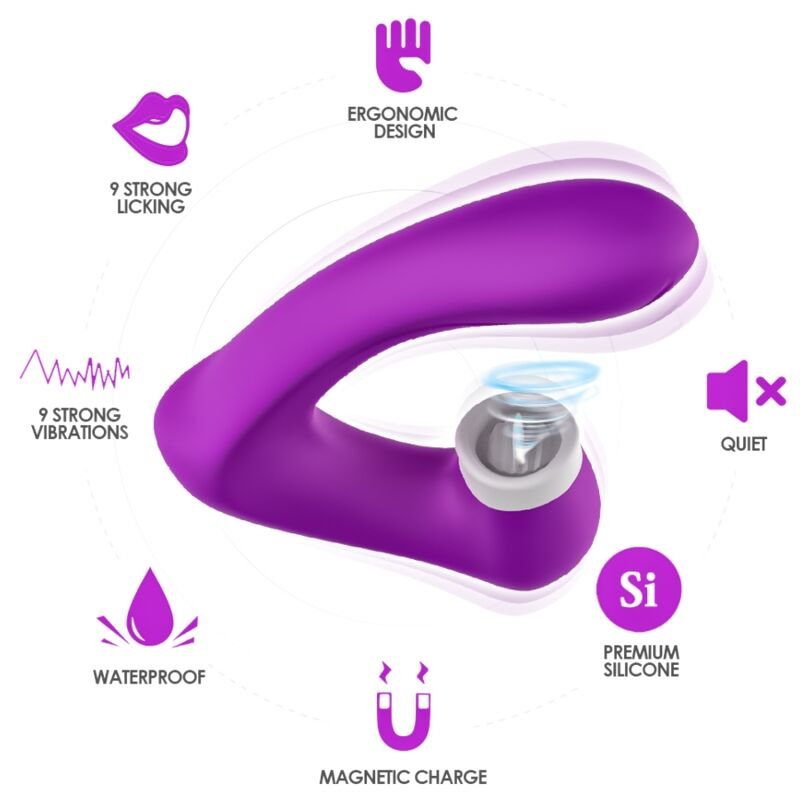 ARMONY – SECRETKISS ESTIMULADOR CON LENGUA CLITORIS & VIBRADOR CURVO - Estimuladores - El Arte del Placer