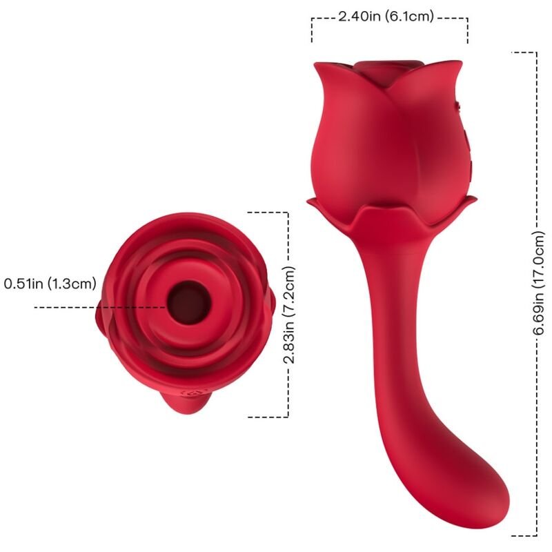 ARMONY - ROSELOVER SUCCIONADOR CLÍTORIS & ESTIMULADOR ROJO - Estimuladores - El Arte del Placer