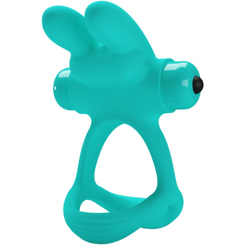 PRETTY LOVE - DANTE ANILLO VIBRADOR RABBIT VERDE - Accesorios para el pene - El Arte del Placer