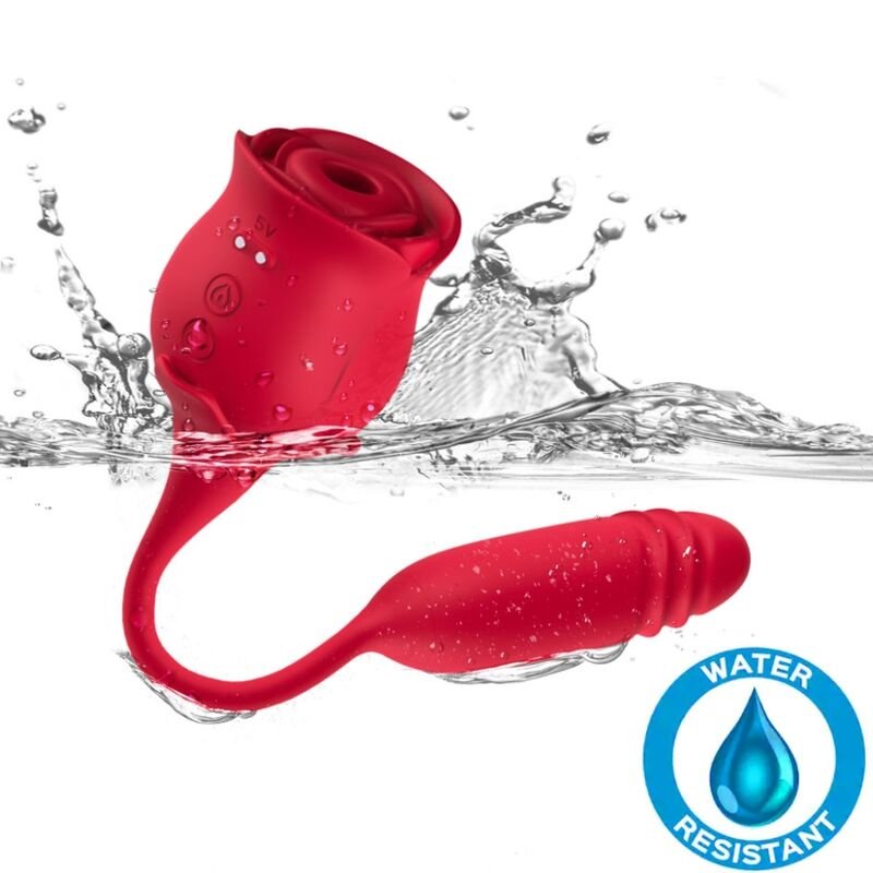 ARMONY - ROSEKNIGTH SUCCIONADOR CLÍTORIS & VIBRADOR ROJO - Estimuladores - El Arte del Placer
