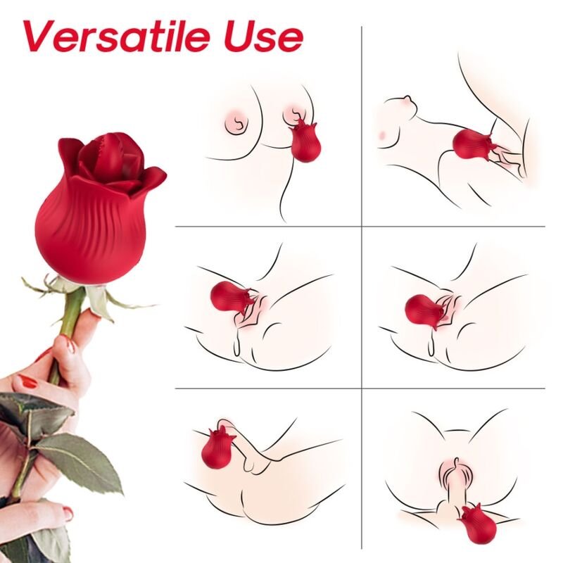 ARMONY - ROSA VIBRADOR & ESTIMULADOR ROJO - Estimuladores - El Arte del Placer
