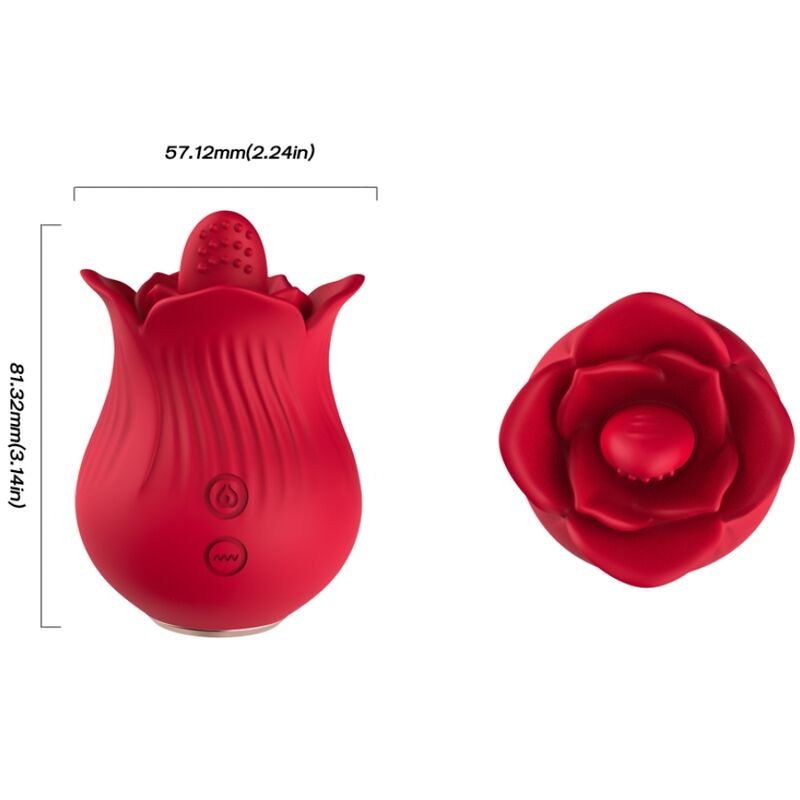 ARMONY - ROSA VIBRADOR & ESTIMULADOR ROJO - Estimuladores - El Arte del Placer