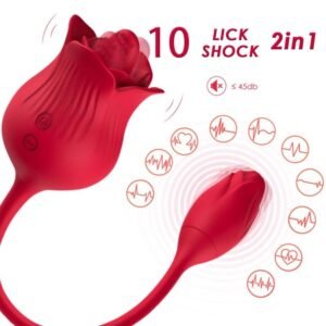 ARMONY - ROSA VIBRADOR ESTIMULADOR CLÍTORIS CON COLA 10 MODOS ROJO - Estimuladores - El Arte del Placer