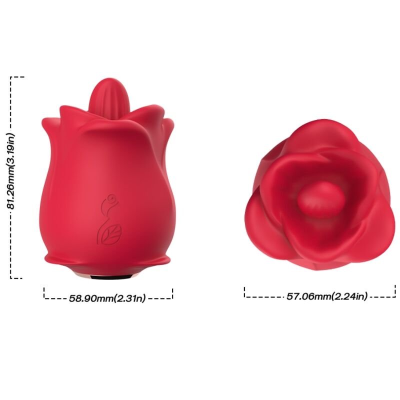 ARMONY - ROSA VIBRADOR ESTIMULADOR CON LENGUA CLITORIS 10 MODOS ROJO - Estimuladores - El Arte del Placer