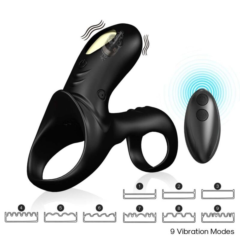 ARMONY - RANGER ANILLO DOBLE VIBRADOR PAREJA NEGRO - Accesorios para el pene - El Arte del Placer