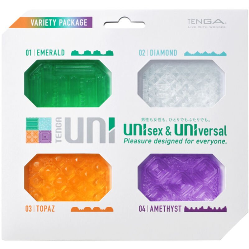 TENGA - UNI VARIETY MASTURBADOR DEDAL PACK 4 UDS - JUGUETES BIENESTAR - El Arte del Placer
