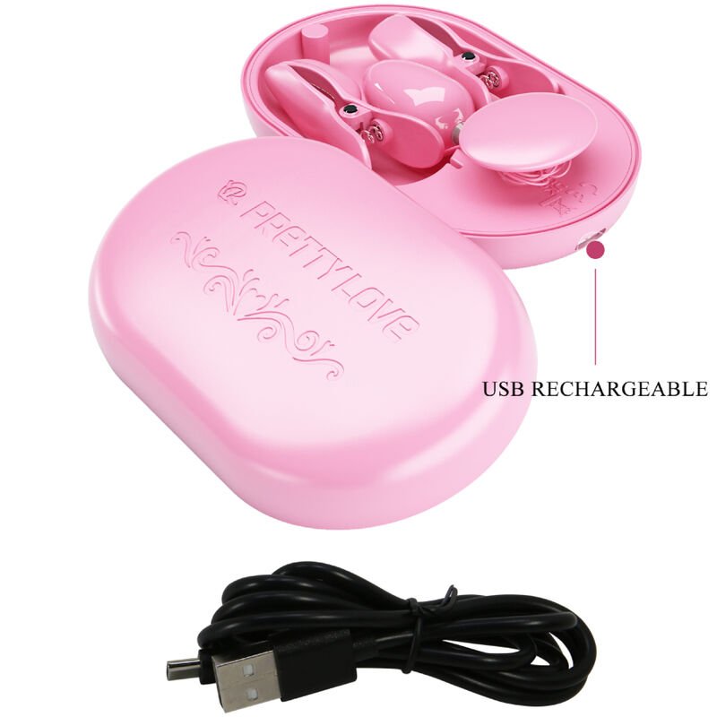PRETTY LOVE - SURPRISE BOX PINZAS ELECTRO ESTIMULACION ROSA - Imagen 7
