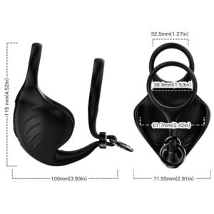 ARMONY - MANTA ANILLO VIBRADOR TESTÍCULOS NEGRO - Accesorios para el pene - El Arte del Placer