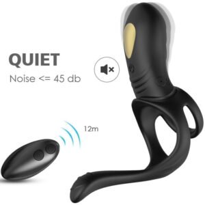 ARMONY - JOY JUMPER ANILLO VIBRADOR PAREJAS & PLUG ANAL CONTROL REMOTO NEGRO - Accesorios para el pene - El Arte del Pl…