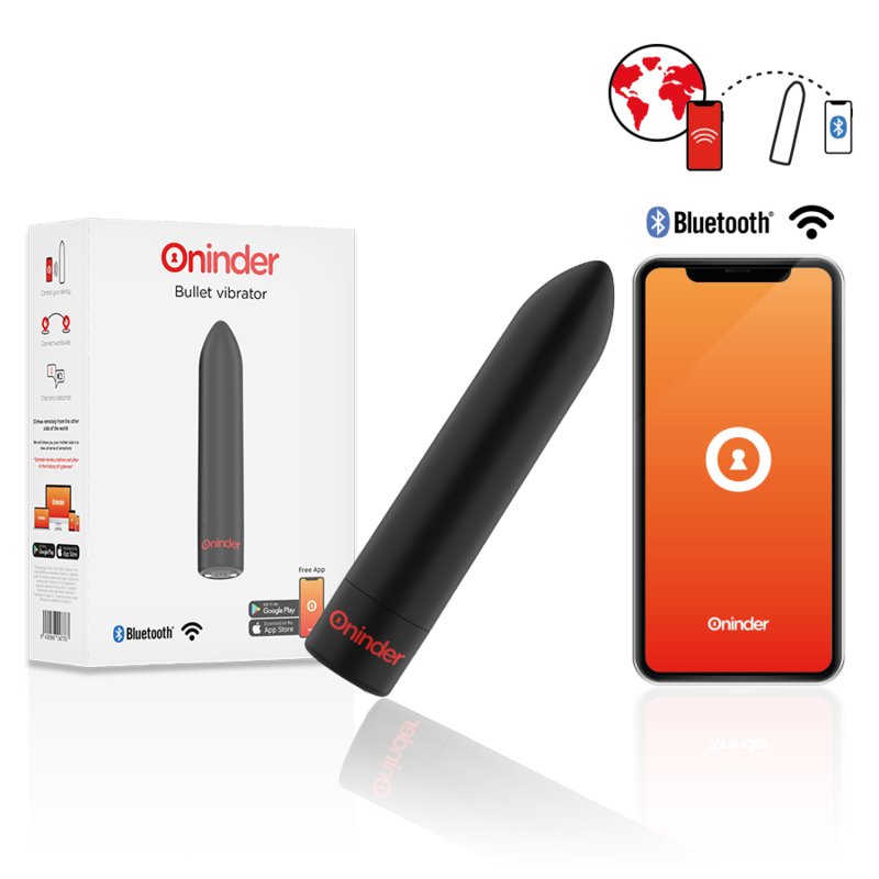 ONINDER - BERLIN BALA VIBRADORA NEGRO - APP GRATUITA - Balas vibradoras - El Arte del Placer