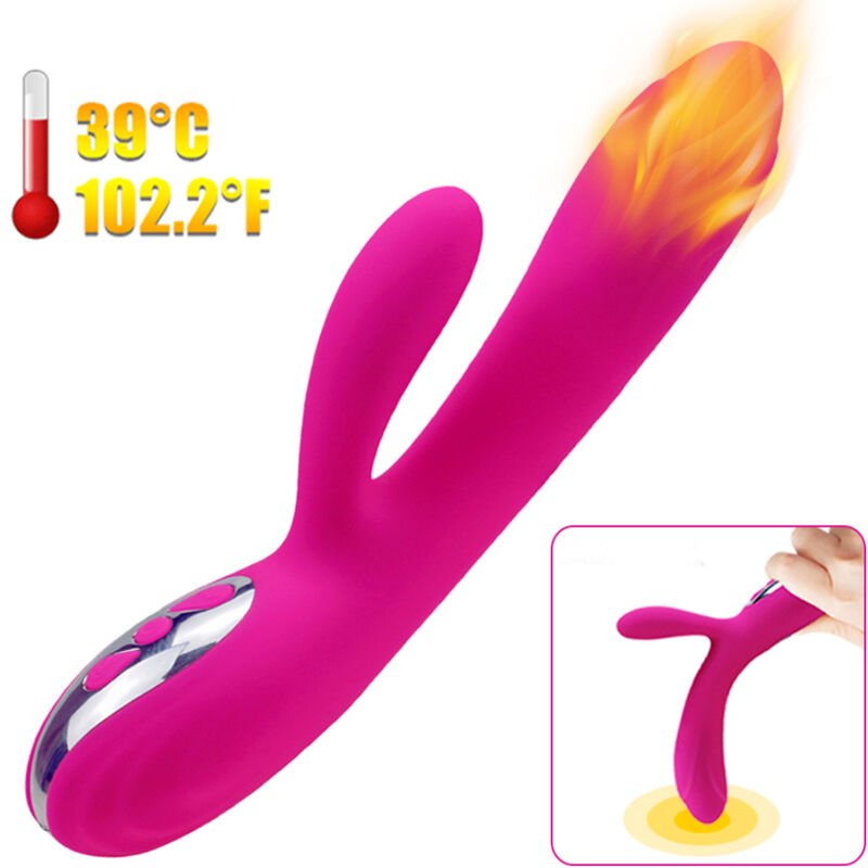 ARMONY - VIBRADOR & ESTIMULADOR FLEXIBLE EFECTO CALOR FUCSIA - JUGUETES BIENESTAR - El Arte del Placer