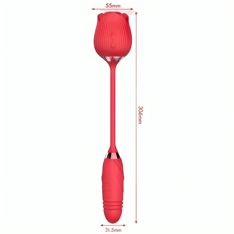 ARMONY - DELIGHT FLOWER SUCCIONADOR & THRUSTING ROJO - Estimuladores - El Arte del Placer