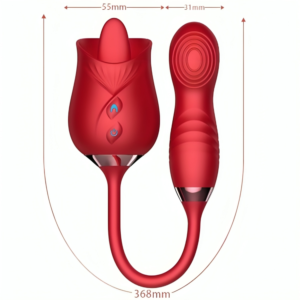 ARMONY - DELIGHT FLOWER VIBRADOR & BUMPING CON LENGUA ROJO - JUGUETES BIENESTAR - El Arte del Placer