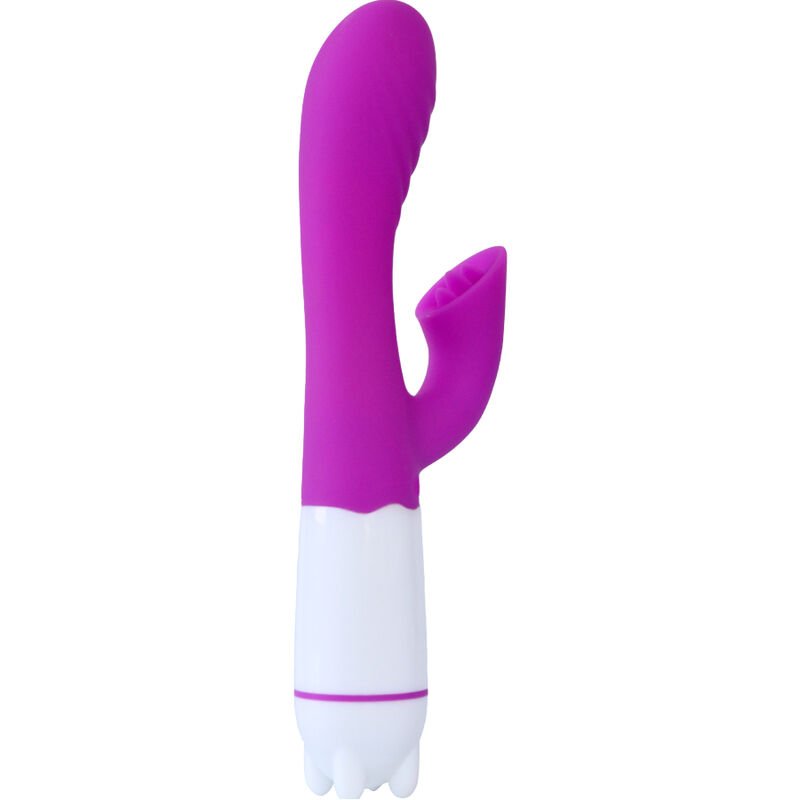 ARMONY - HAPPY VIBRADOR & ESTIMULADOR CON LENGUA RECARGABLE VIOLETA - JUGUETES BIENESTAR - El Arte del Placer