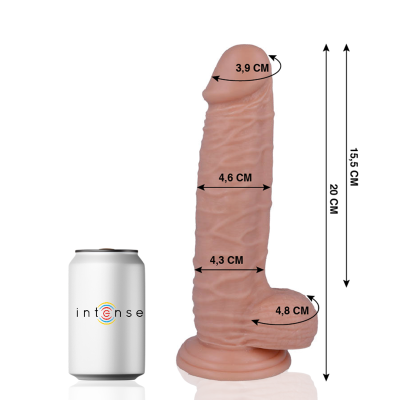 MR INTENSE - 20 PENE REALÍSTICO 20 CM -O- 4.6 CM - Dildos sin Vibración - El Arte del Placer
