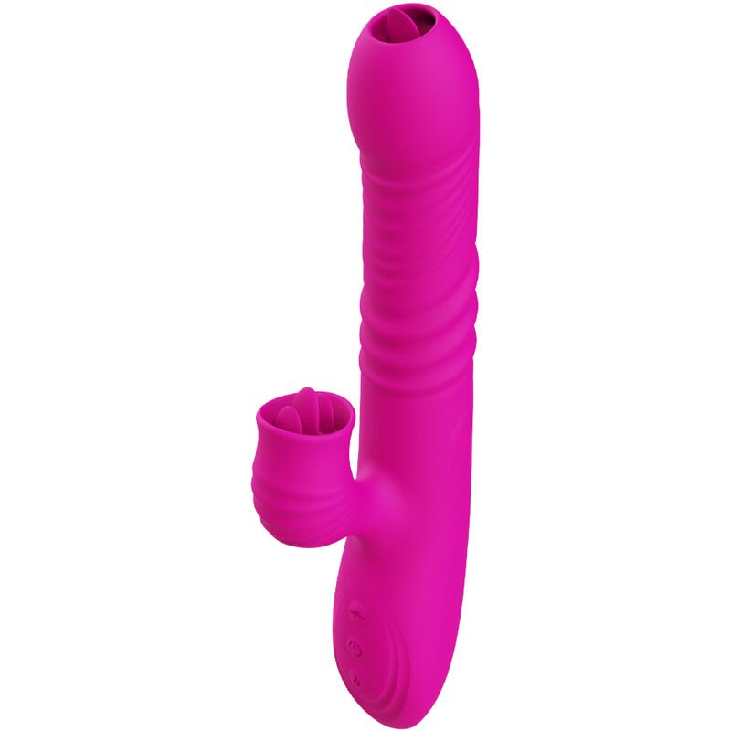 ARMONY - FANNY VIBRADOR MULTIFUNCION DOBLE LENGUA EFECTO CALOR FUCSIA - JUGUETES BIENESTAR - El Arte del Placer