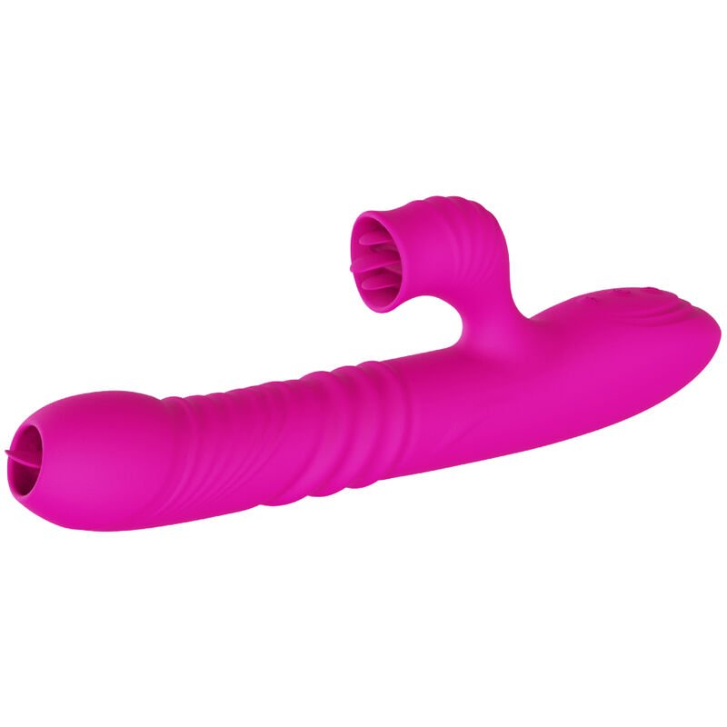 ARMONY - FANNY VIBRADOR MULTIFUNCION DOBLE LENGUA EFECTO CALOR FUCSIA - JUGUETES BIENESTAR - El Arte del Placer