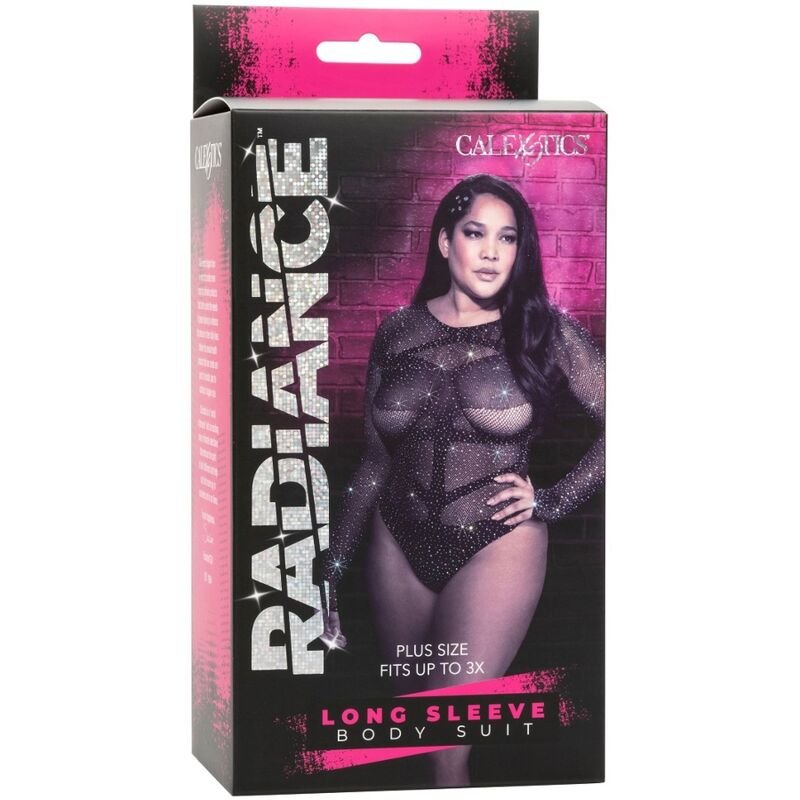 CALEXOTICS - RADIANCE BODY DE MANGA LARGA PEDRERÍA TALLA GRANDE - Bodystocking - El Arte del Placer