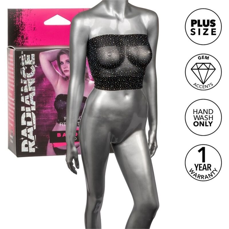 CALEXOTICS - RADIANCE TOP BANDEAU PEDRERÍA TALLA GRANDE - Lencería Mujer - El Arte del Placer