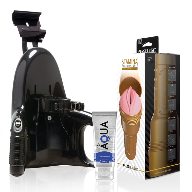 FLESHLIGHT - PINK LADY STAMINA TRAINING UNIT + UNIVERSAL LAUNCH + LUBRICANTE AQUA QUALITY 50 ML - JUGUETES BIENESTAR - …