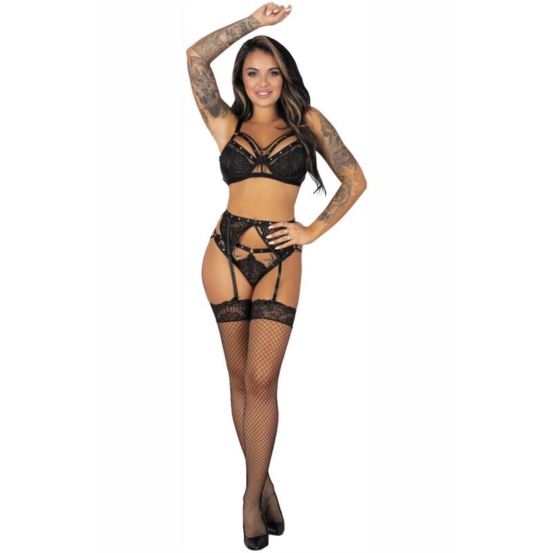 LIVCO CORSETTI FASHION – POJZON LC 90670 SUJETADOR + MEDIAS + LIGUERO + PANTY