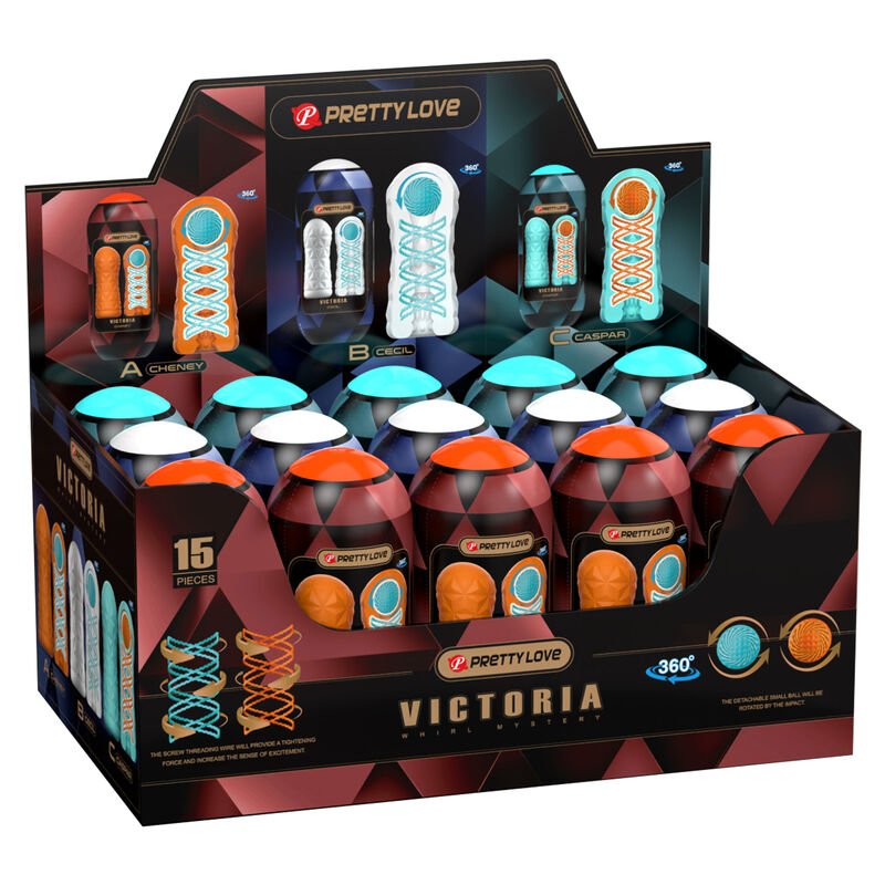 PRETTY LOVE - MASTURBADOR VICTORIA 15 UNIDADES - JUGUETES BIENESTAR - El Arte del Placer