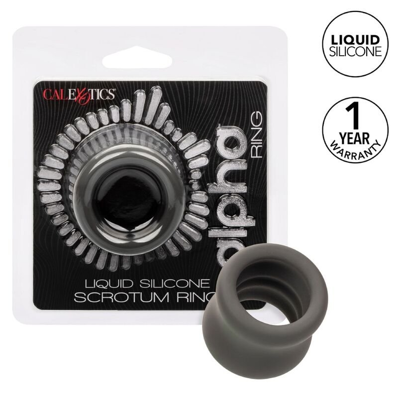 CALEXOTICS - ALPHA ANILLO EXTENSIÓN ESCROTO DOBLE NEGRO - Accesorios para el pene - El Arte del Placer